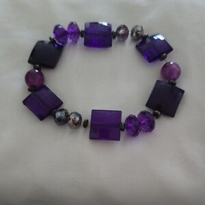 Vibrant Purple Beaded Bracelet